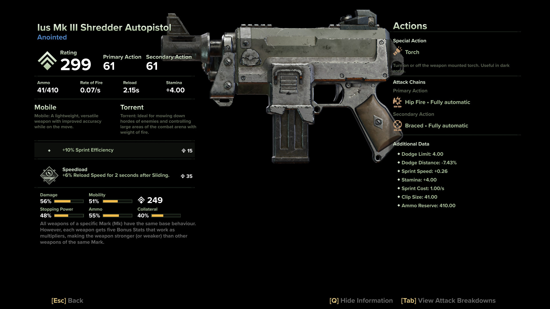 Ius Mk IV Shredder Autopistol