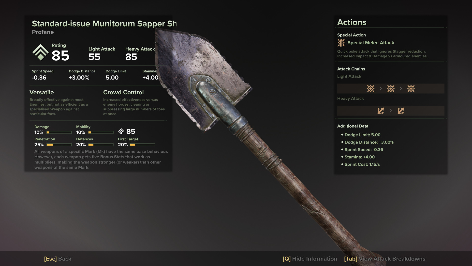 Munitorum Mk I Sapper Shovel