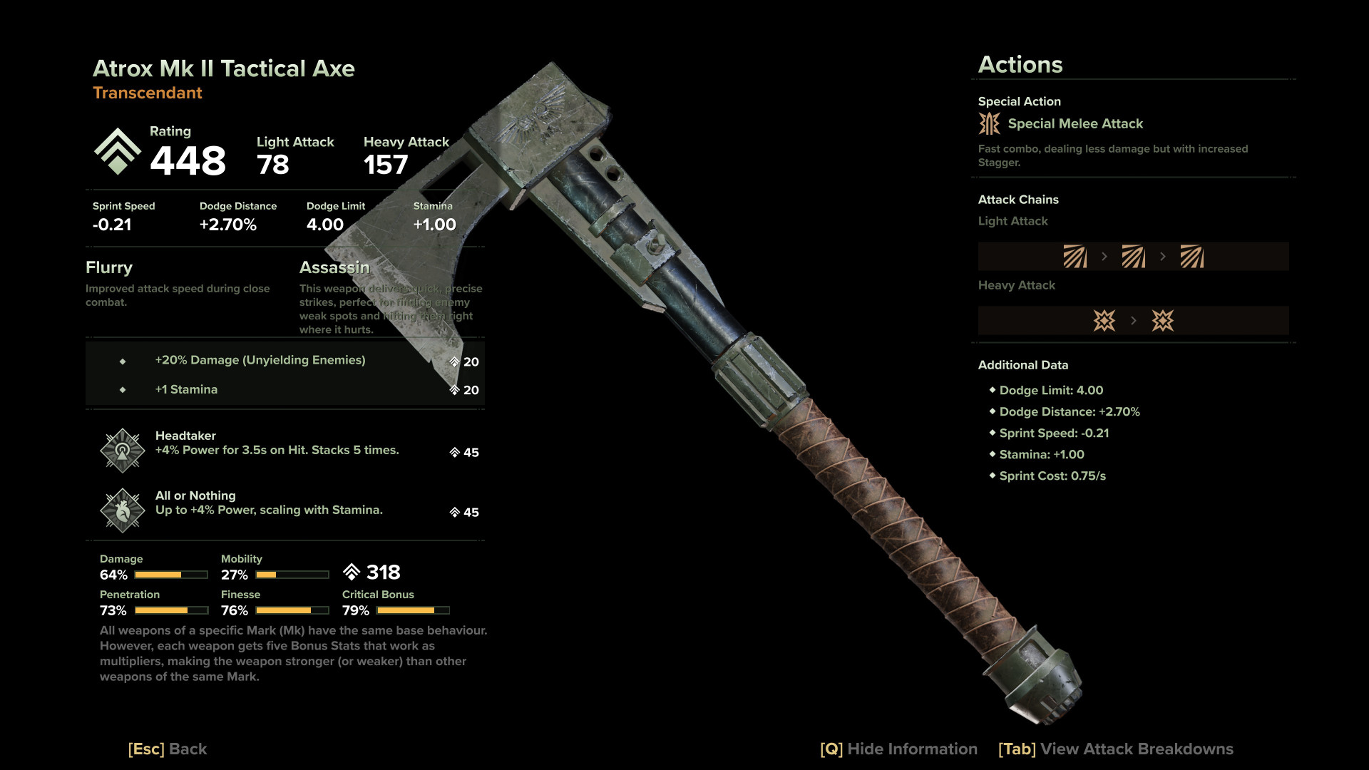 Atrox Mk II Tactical Axe