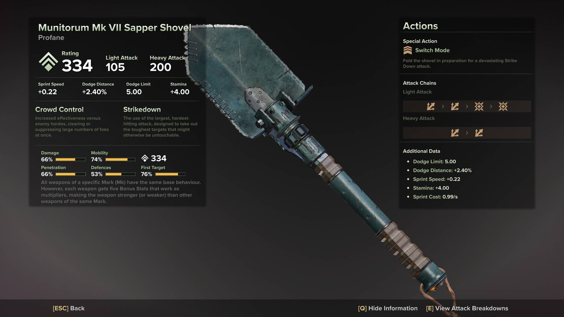 Munitorum Mk VII Sapper Shovel