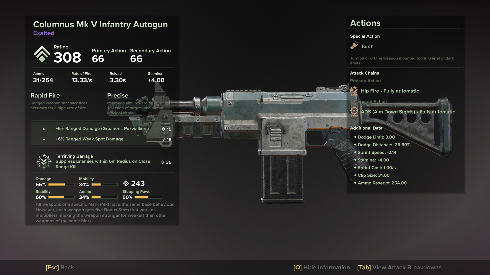 Vraks Mk V Infantry Autogun