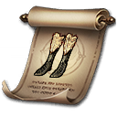 Rare Lithograph: Feathered Drakeskin Boots